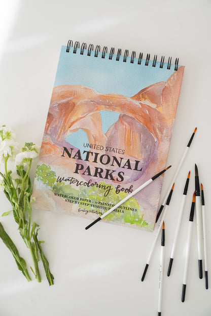national parks watercolor book